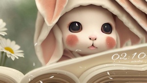 软萌看书兔兔