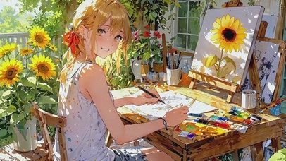 向日葵一样的少女