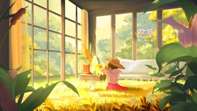 4k 治愈唯美夏日麦田女孩