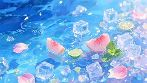 冰凉水蜜桃桌面