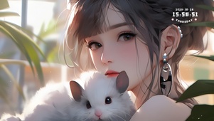 少女和小龙猫