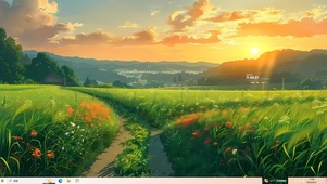 晚霞的草原