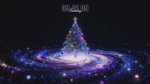 梦幻星河圣诞树（时钟版）