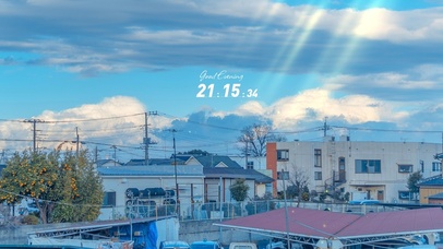 唯美治愈蓝天白云日系小镇