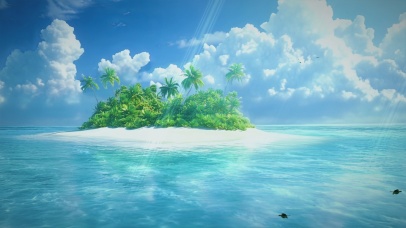 海景AI护眼插画