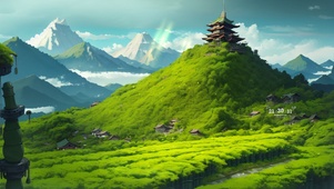 唯美绿色大山