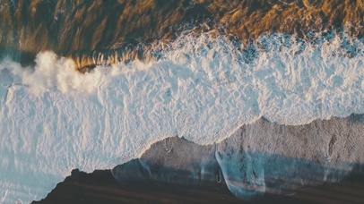 4K超清_俯视海浪