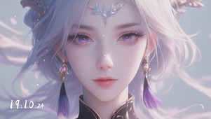 紫衣白发仙子