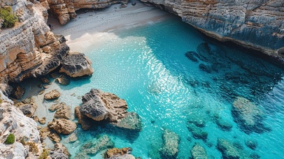 唯美纯净海岛天然避风沙滩