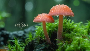雨中蘑菇