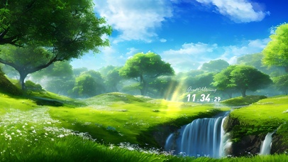 4k唯美森林溪水