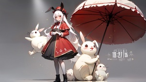 可爱兔子女孩