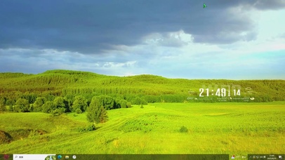 护眼草地云流主题