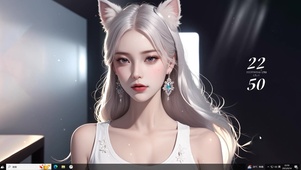 纯欲系狐耳白毛美女