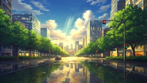 宫崎骏夏日城市