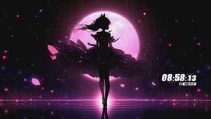 月光下美少女