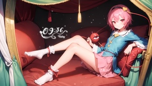 可爱粉发少女