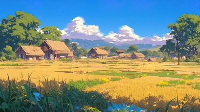 传统村庄田园