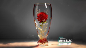 4K  杯中花