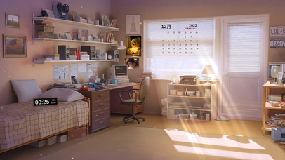 4K唯美治愈日系动漫阳光房间