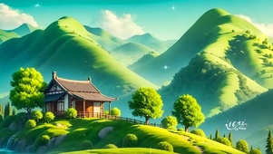 绿色青山小屋