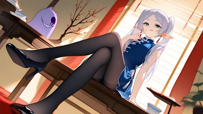 芙莉莲-黑丝旗袍