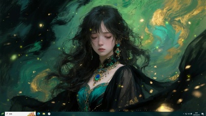 水中的孔雀少女