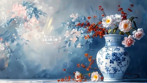 青花瓷鲜花