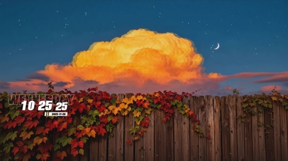 夜景下篱笆树叶