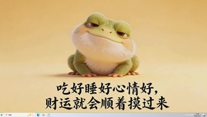 吃好睡好心情好桌面主题