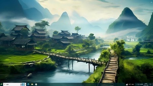 绿色护眼解压风景