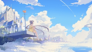 空中城堡的美少女