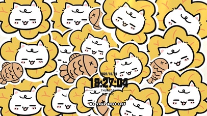 满屏向日葵猫小白