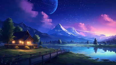 4K唯美星空之下