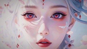 花雨里的素影流光