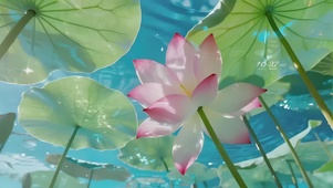 梦幻光影荷花