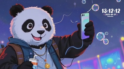 花漾壁纸|潮酷大熊猫