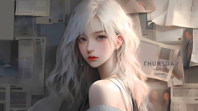 忧郁画报少女