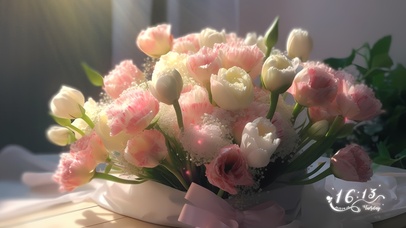 唯美护眼粉色花朵