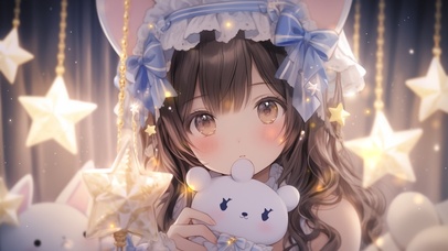 4K璀璨星河映瞳眸 可爱少女