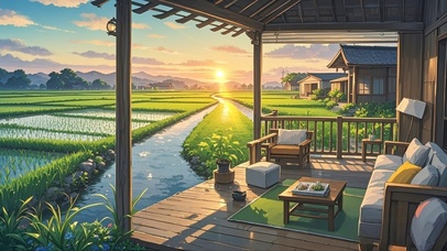 乡下的傍晚时光