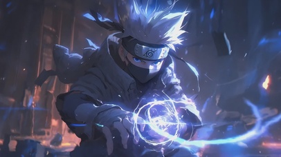 魔法特效，可爱卡卡西