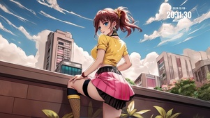 马尾制服女孩