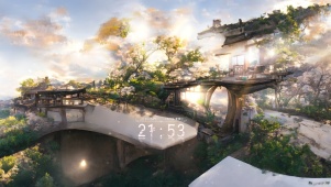 唯美梦幻天空古城