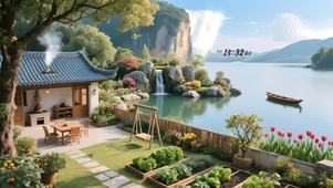 湖泊 庭院
