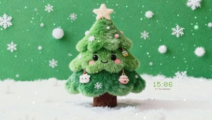 清新毛绒圣诞树