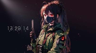 红瞳高马尾少女