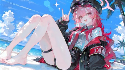 枣伊吕波-海边泳装少女