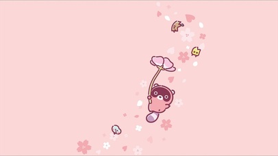 简约粉色樱花小熊猫