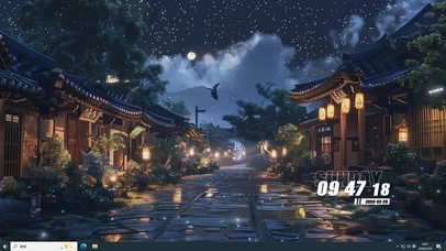 古风夜色桌面主题